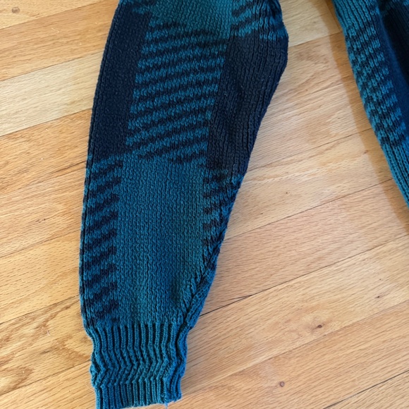 CHAPS Ralph Lauren Plaid Mens Pullover Sweater Moose Green Black - Picture 6 of 9